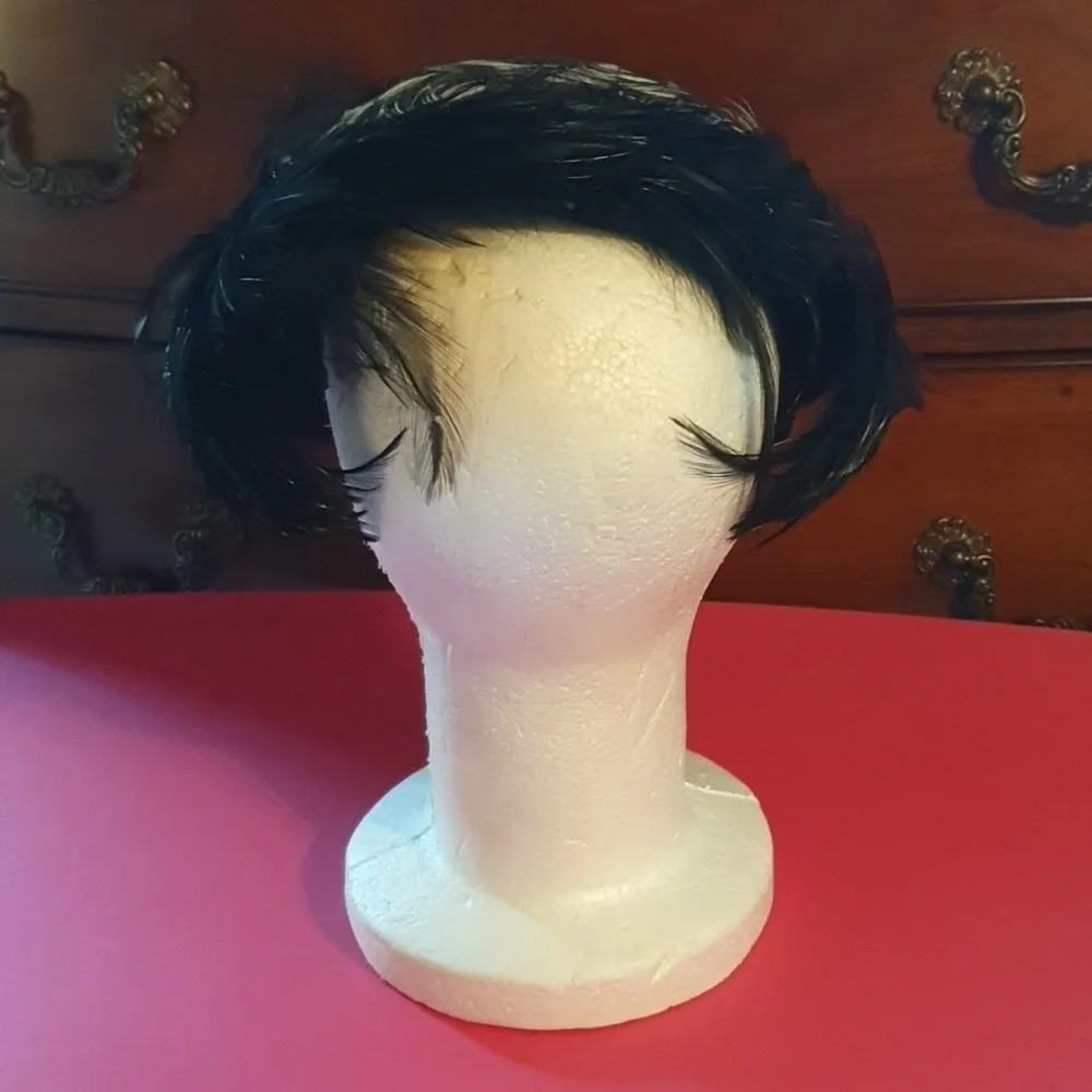Vintage Black Feather Headband - Picture 5 of 5